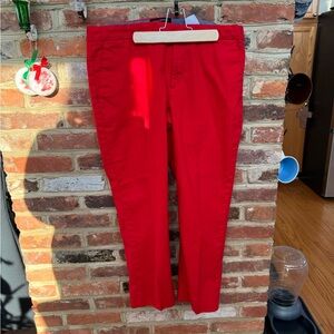 Banana Republic Bright Red Ankle Cropped Pants